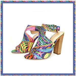 Multicolored High Heel Sandals